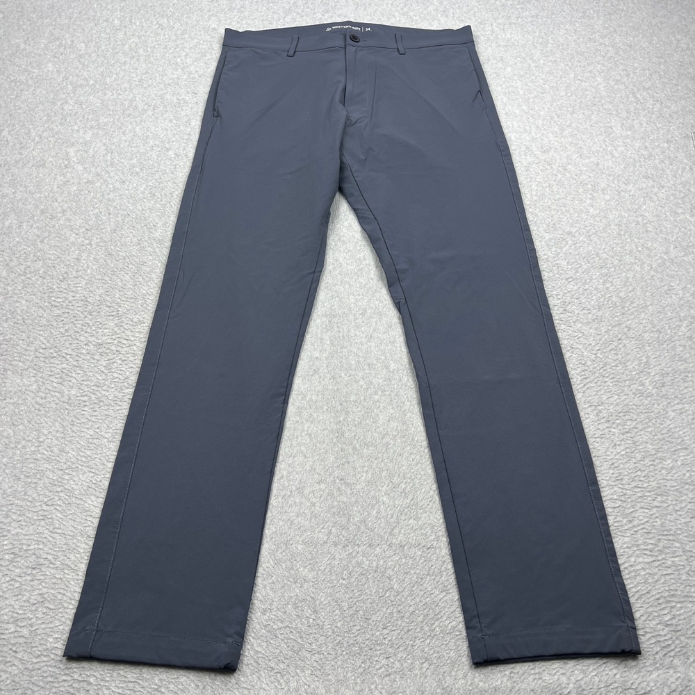 Western Rise Evolution Chino Pant Mens 34 Gray* 2-Way Stretch Travel Performance